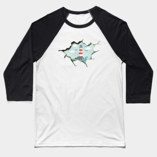 Durchbruch zum Strand Baseball T-Shirt